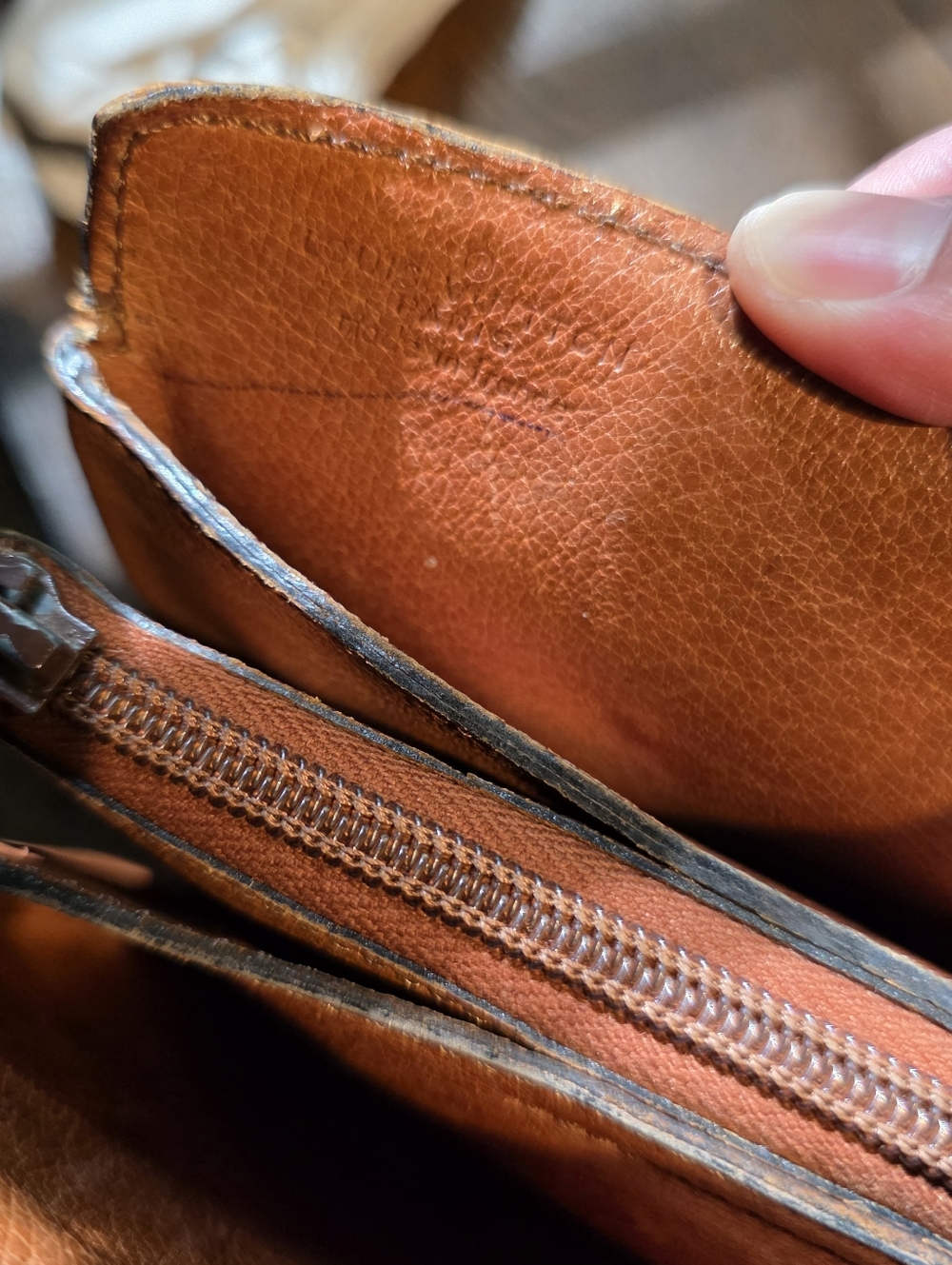 Louis Vuitton Brown Monogram Canvas Tote with Tan Leather Trim - Picture 7 of 7